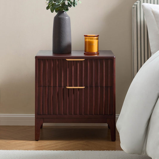 Elena Bedside Table - Mahogany - DUSK