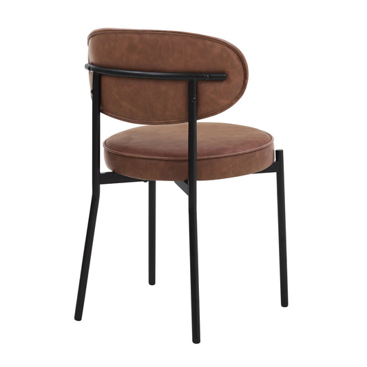 Mia Set of 2 Dining Chair - Faux Leather Tan - DUSK