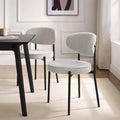 Mia Set of 2 Dining Chair - Taupe Boucle - DUSK