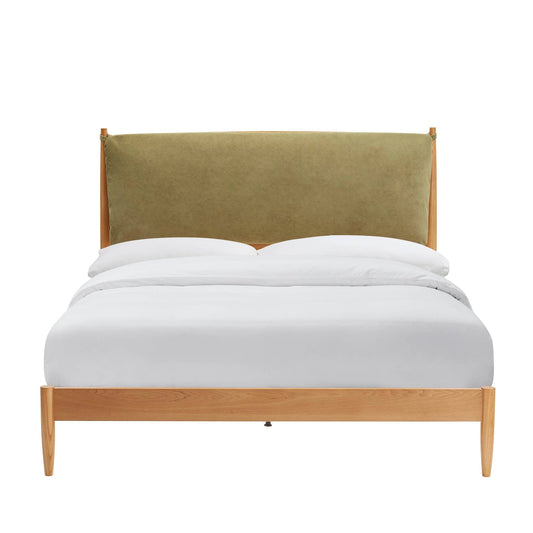 Rotterdam Light Wood Bed Frame - Light Green - DUSK