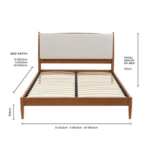Rotterdam Light Wood Bed Frame - Natural - DUSK